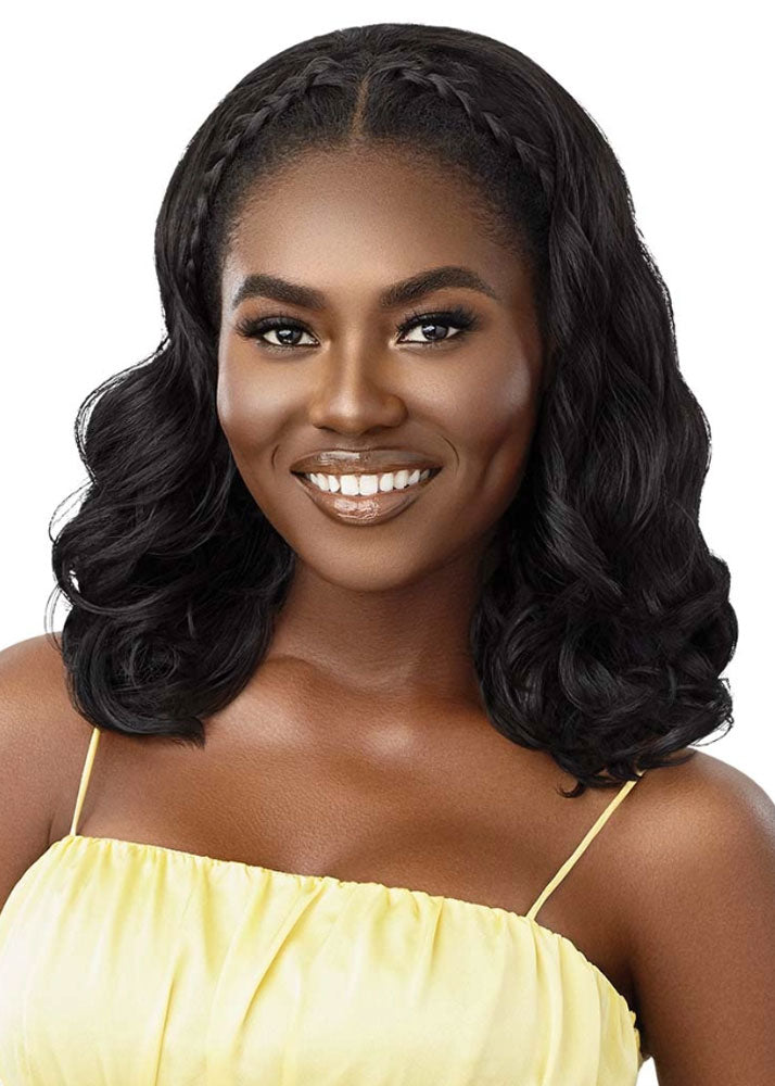 Charming Waves Converti-Cap Synthetic Wavy Half-Wig Outre UK - Braids
