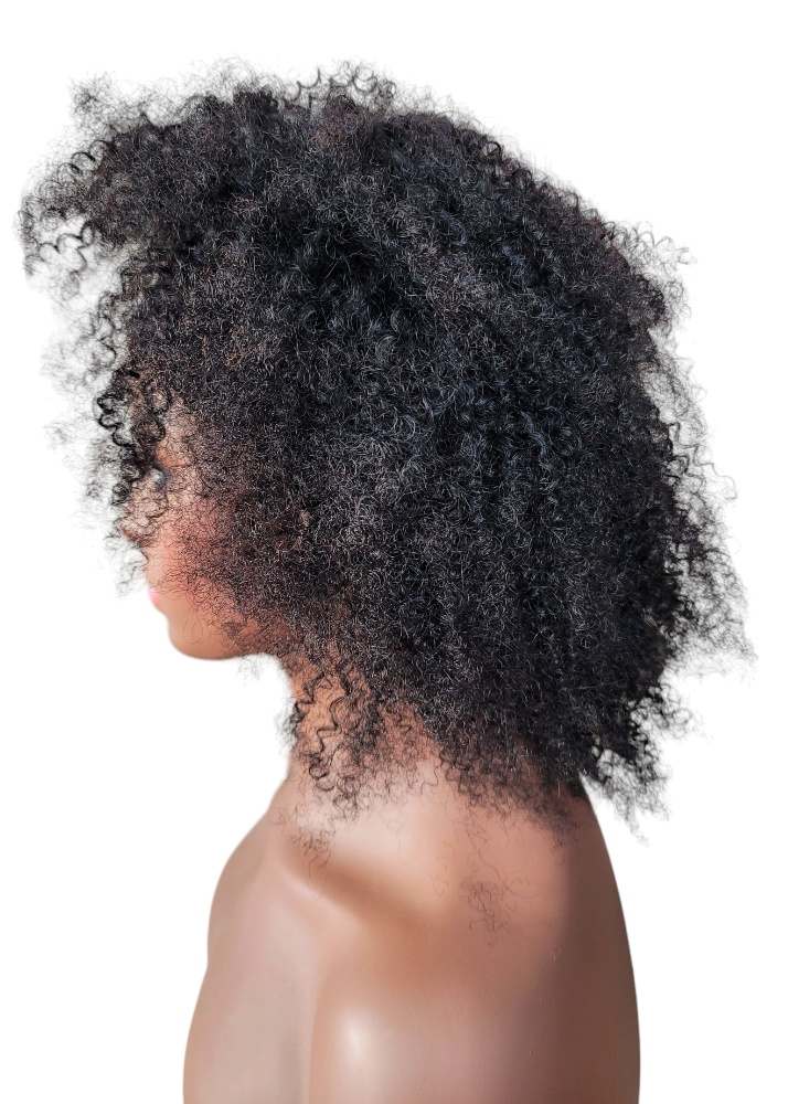Kinky Coily Afro Human hair Headband Wig