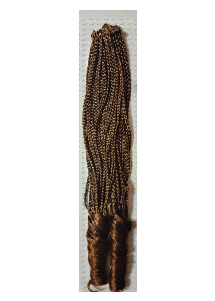 Pre-looped crochet braid french curls