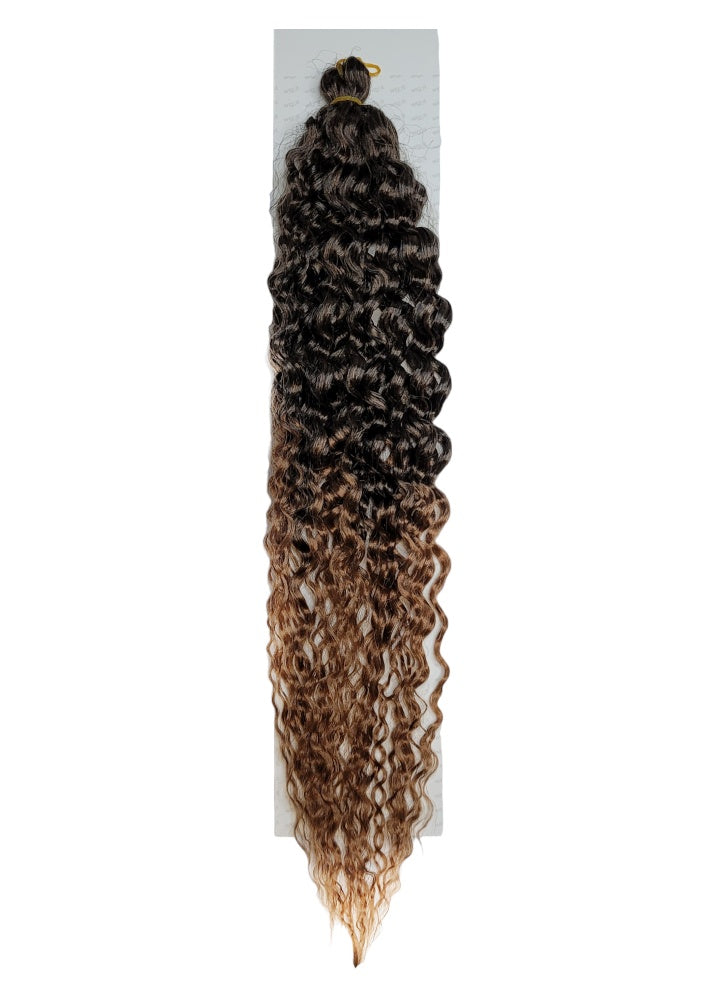 Long braid out style crochet hair Mermaid Wave Scrunch Curls