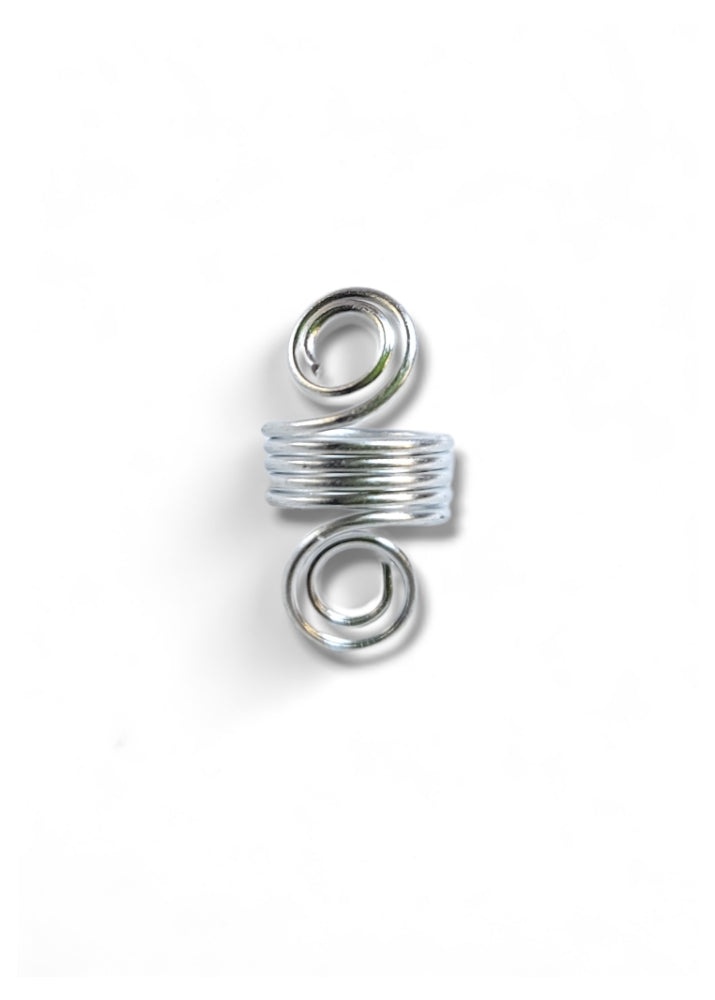 Silver braid loc cuff