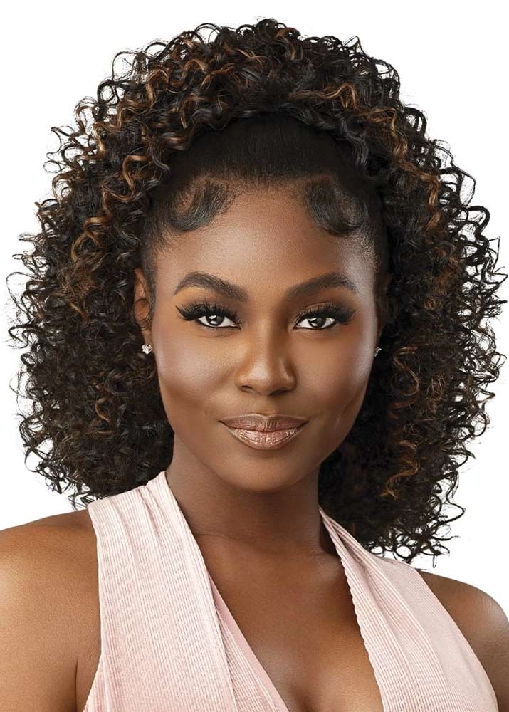 coily long pony afro hair outre amberly