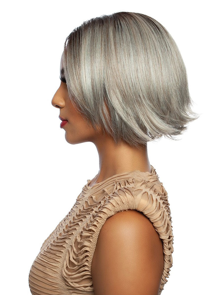 Liana BSHC231 Human Hair Stylemix Bixie Cut Lace Front Wig Mane Concept UK - Side view