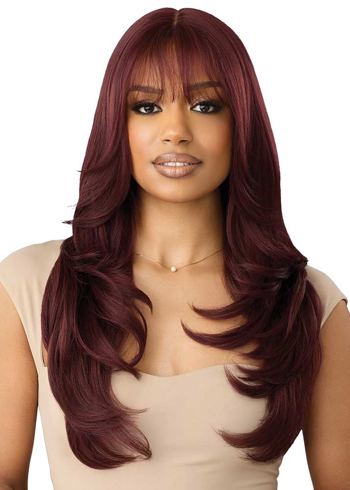 outre castine layered wig cherry coffee