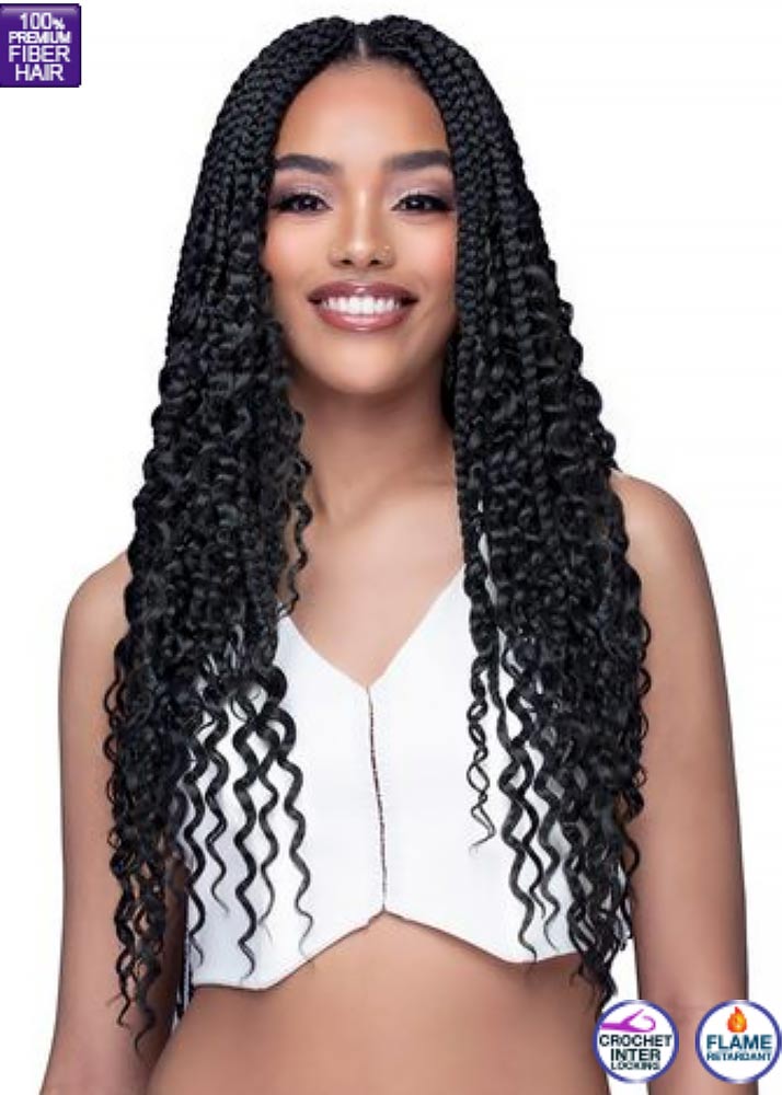 Pre-looped crochet box braids
