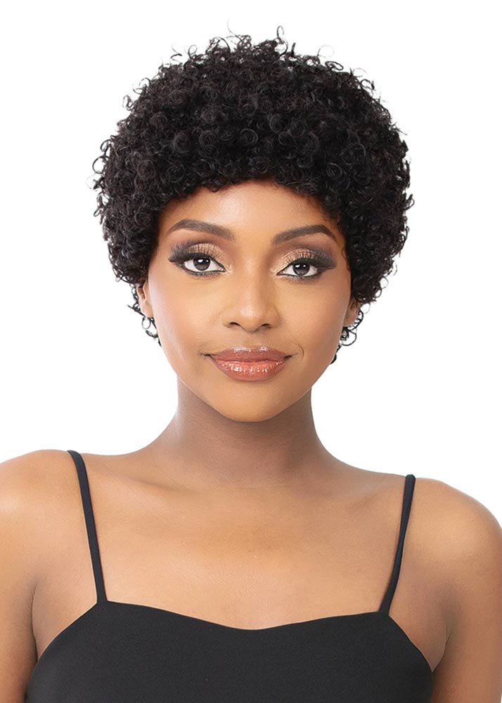 Coily Natural Human Hair Afro Wig for Black Women