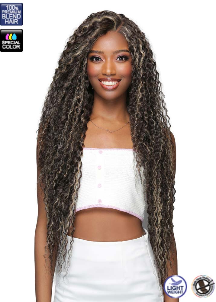 Araceli Human Hair Blend Wig Bobbi Boss. Extra Long Curly Wig MOGL132