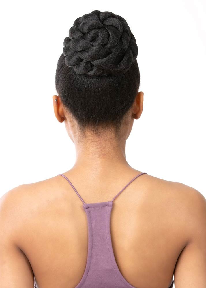large twisted bun ponytail
