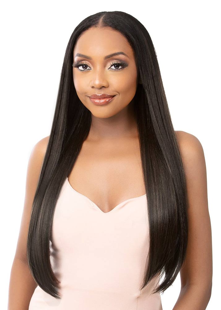 nutique long straight human hair u-part wig leandria