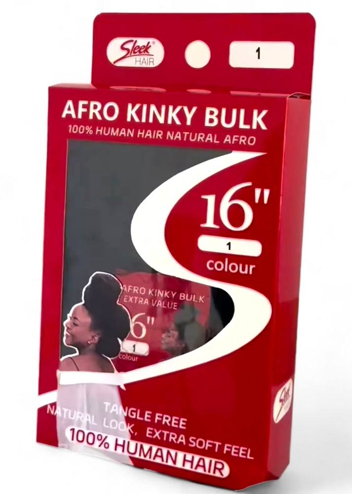 Sleek Human Hair Afro Kinky Bulk