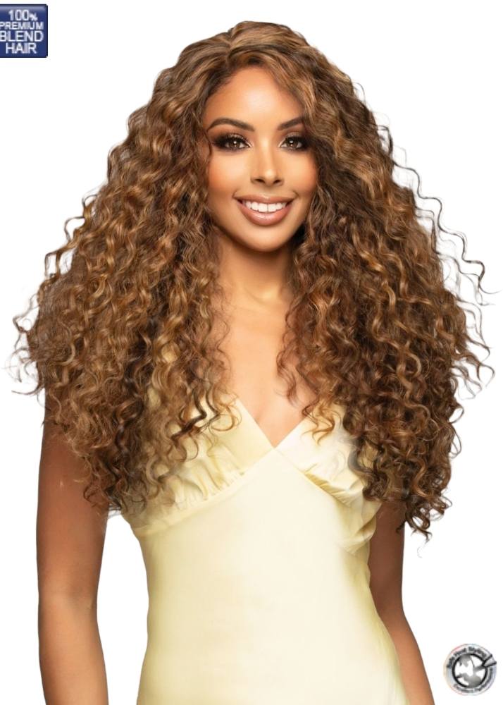 Long Ginger Auburn Curly Full Lace Wig Bobbi Boss Diya