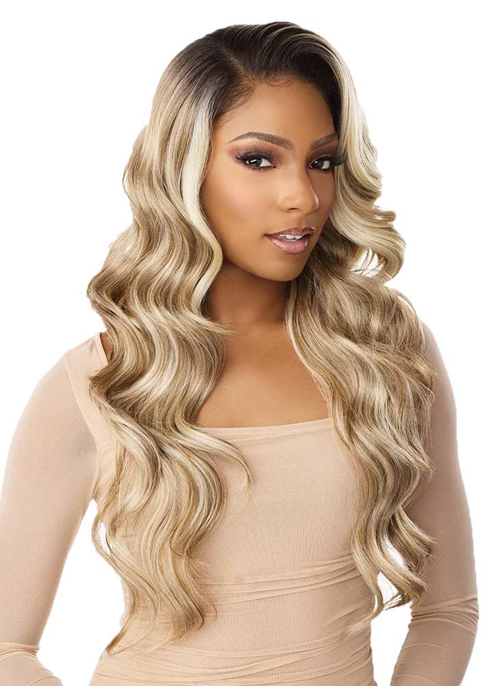 Long blond lace wig