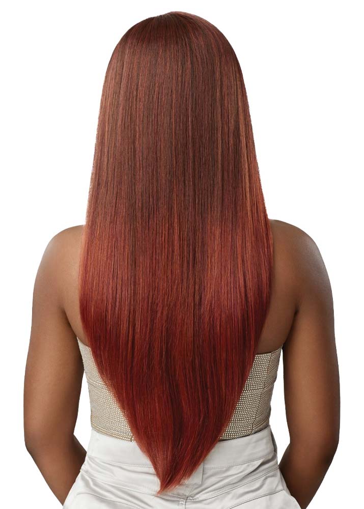 Long Straight Dark Auburn wig