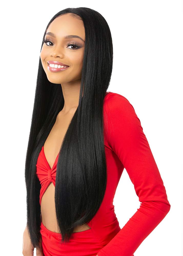 veena nutique long straight half wig
