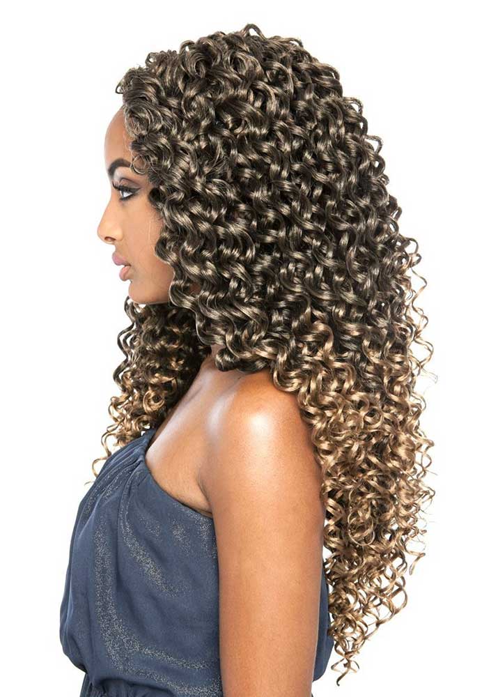 CB28 Deep Twist 18" Crochet Braid Mane Concept UK - Side