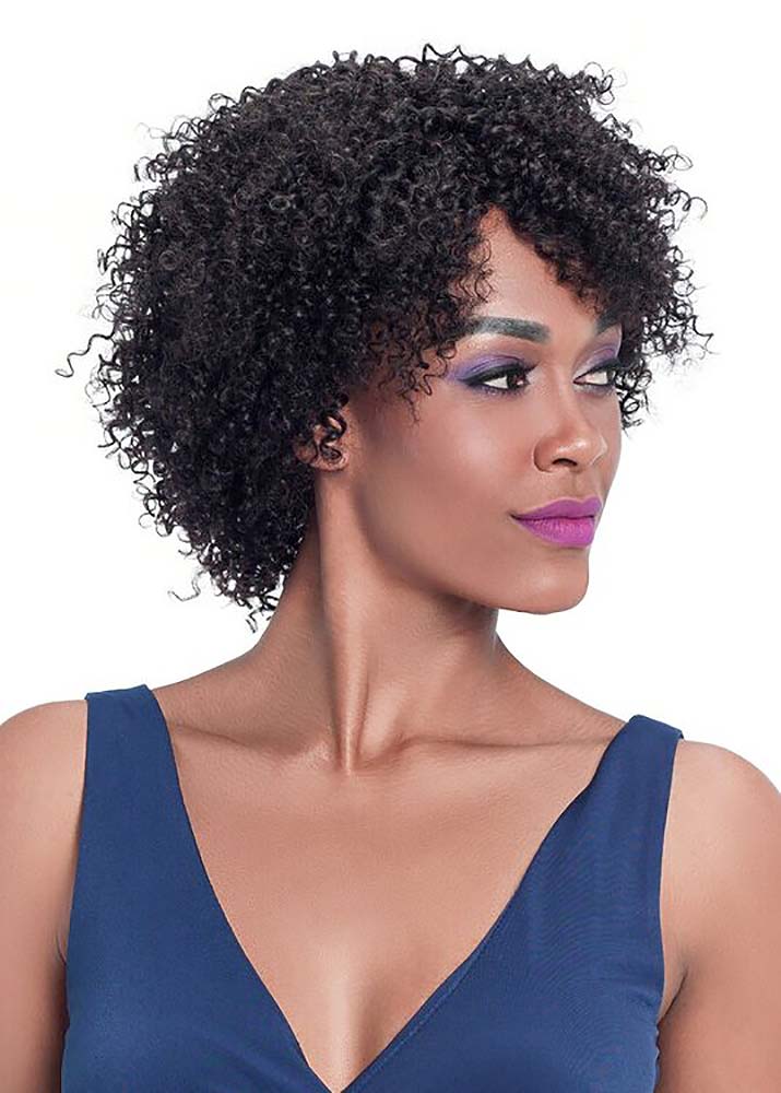 ACSA Virgin Gold Human Hair Curly Wig Sleek UK