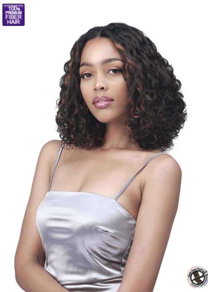 MLF435 Anisa Synthetic Soft Curly Lace Front Wig Bobbi Boss UK - Side