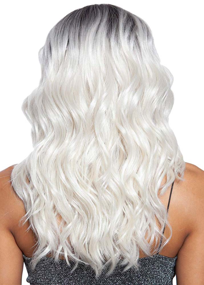 BS149 Brown Sugar Human Hair Blend Natural Deep Part Wig Mane Concept UK - Back