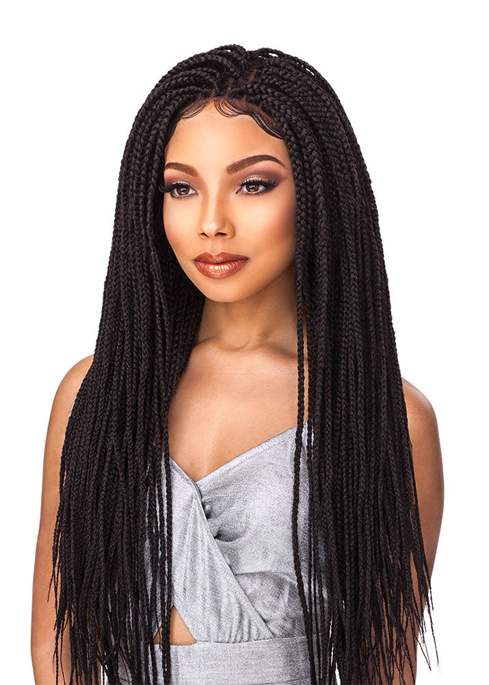 4x4 Part Swiss Lace Wig Box Braid Small 36" Sensationnel UK