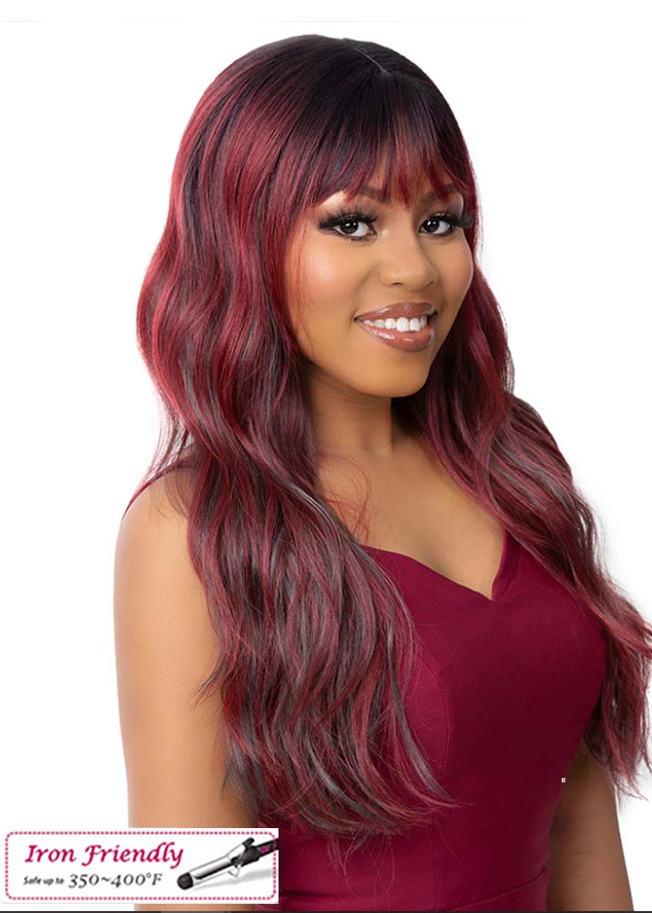 Brina Synthetic Full Cap Wig with Fringe It's A Wig UK