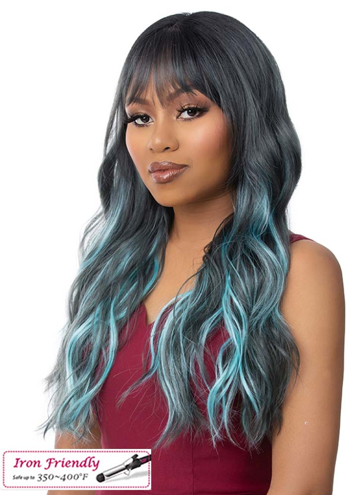 Brina Synthetic Full Cap Wig with Fringe It's A Wig UK