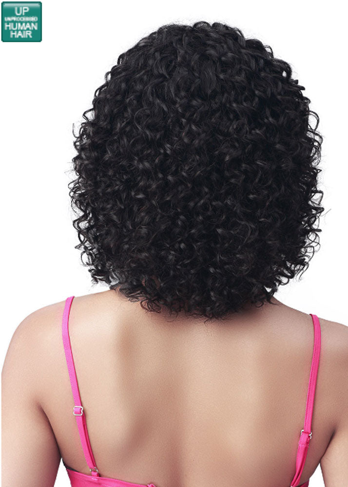 MH1282 Brone Human Hair Natural Curly Bob Wig Bobbi Boss UK Back