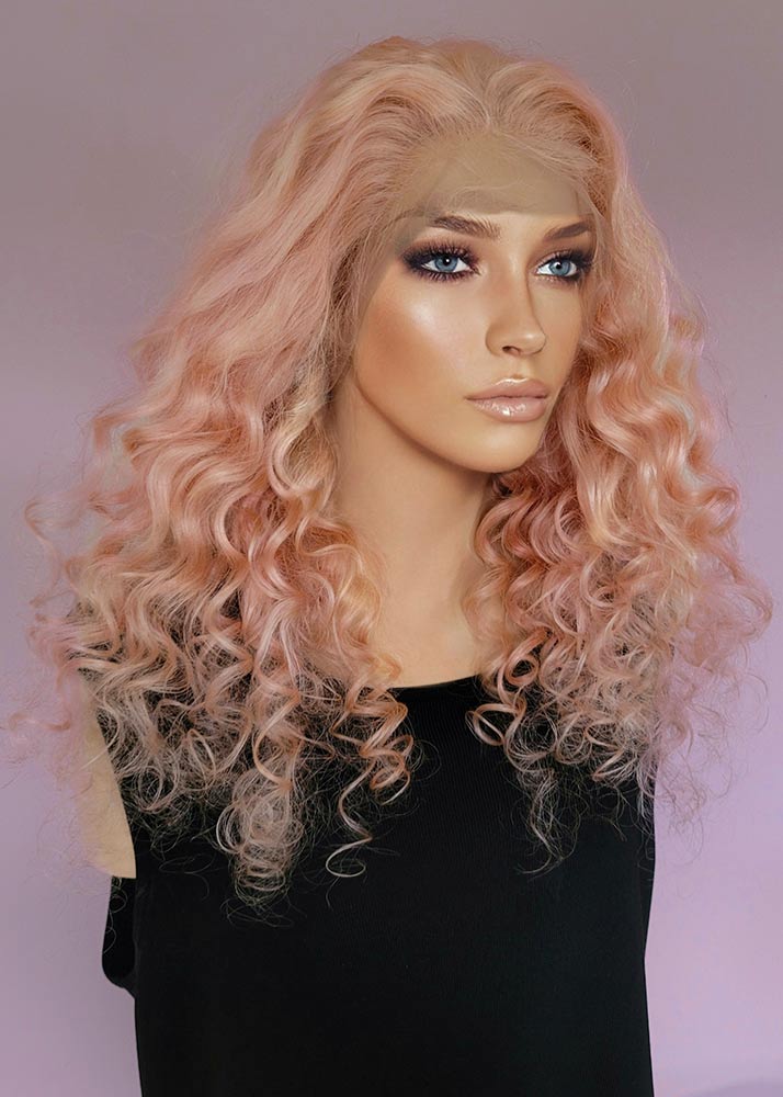Pink Human Hair Wig