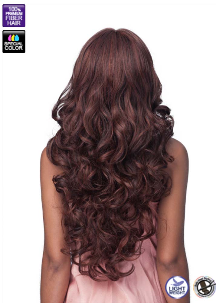 MLF377 Cordelia Long Curly Synthetic Wig Bobbi Boss UK - Back