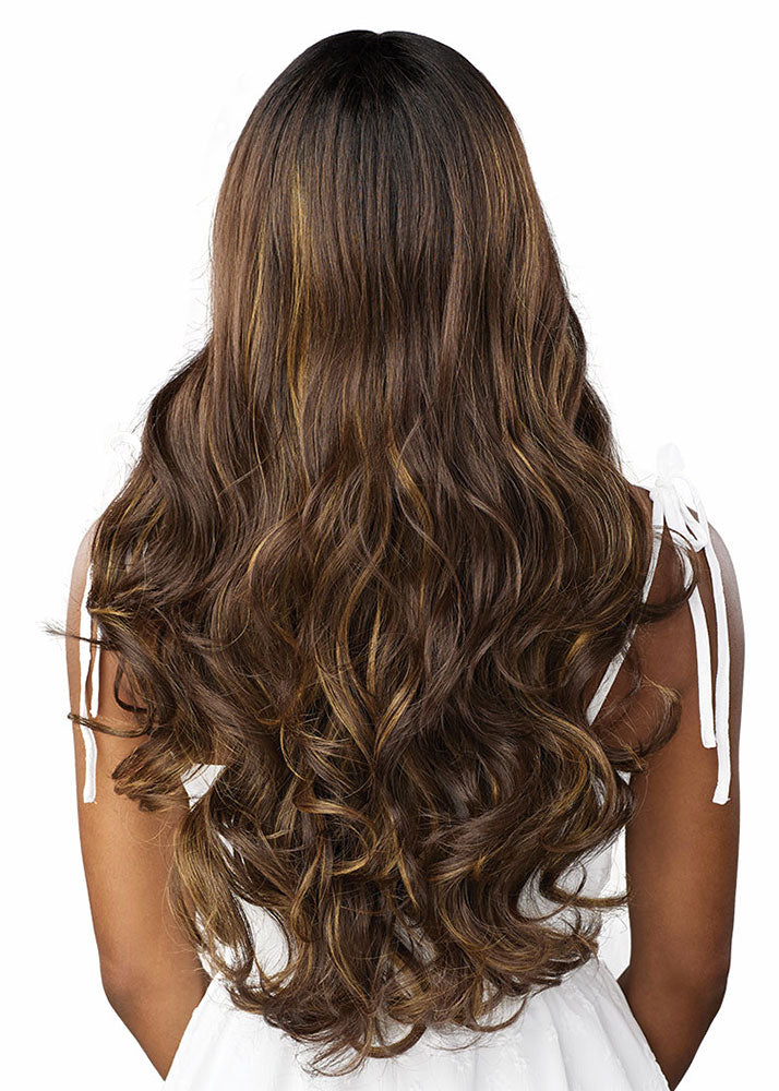 Dashly Lace Unit 24 Curly Synthetic Lace Front Wig Sensationnel UK - Back