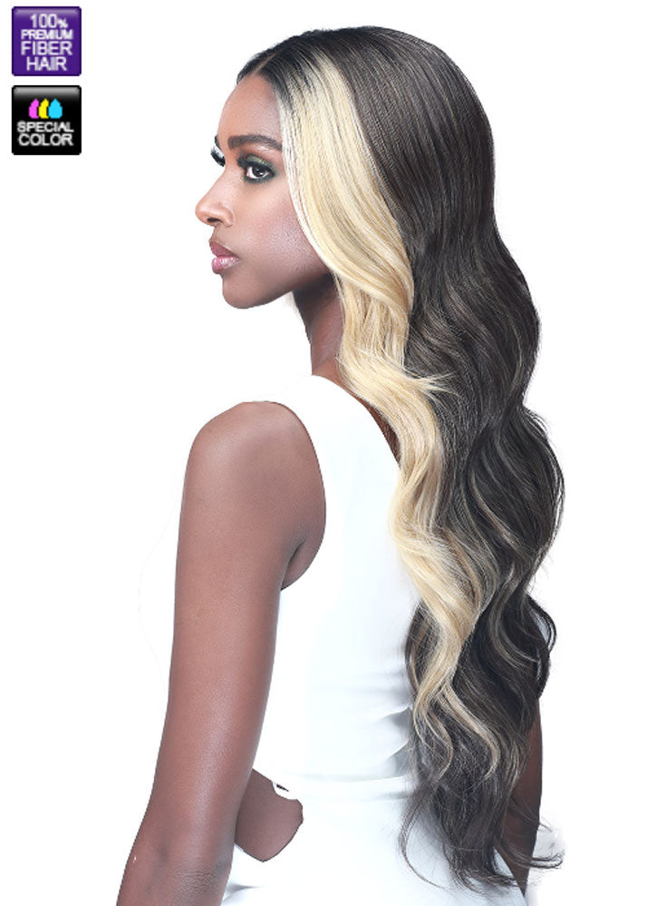 Devon MLF253 Synthetic Long Curly Glueless Lace Front Wig Bobbi Boss UK - Side