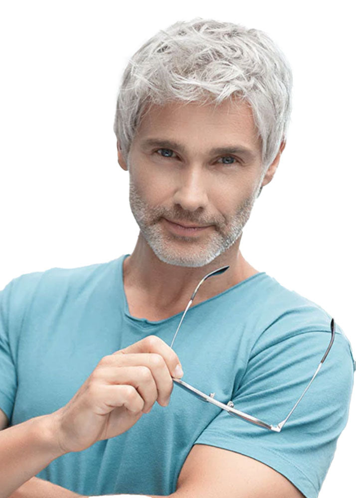 George 5 Stars HAIRforMance Synthetic Lace Front Wig for Men Ellen Wille UK - Grey