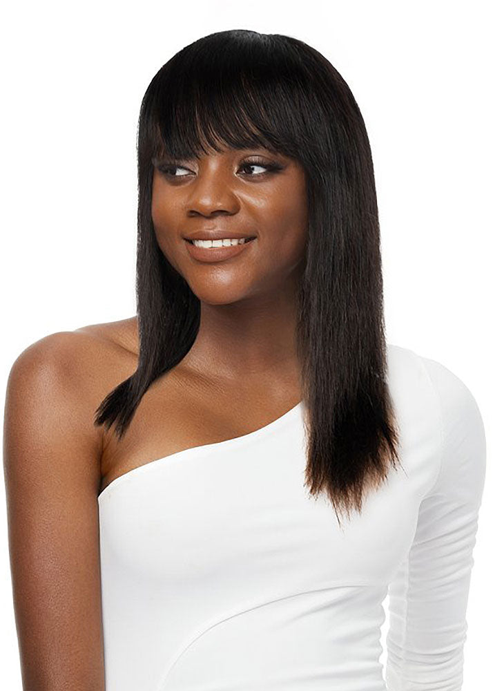 Hazel Virgin Gold Brazilian Remy Human Hair Wig with Fringe Sleek UK