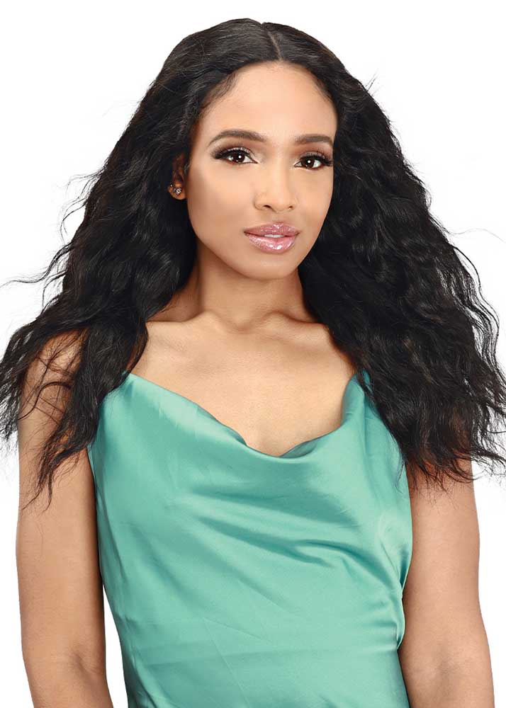 HRH-ONLY WW Lace Ocean Brazilian Human Hair Lace Front and Part Wig - front view