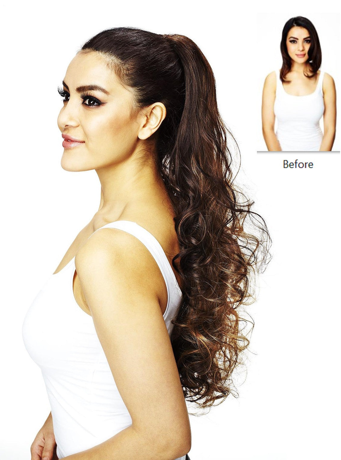 Lilacs ponytail Hair Couture Before and After