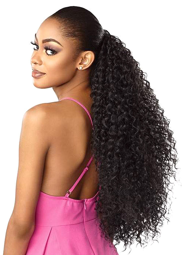 IWD5 Long Curly Half Wig Sensationnel UK Low Ponytail