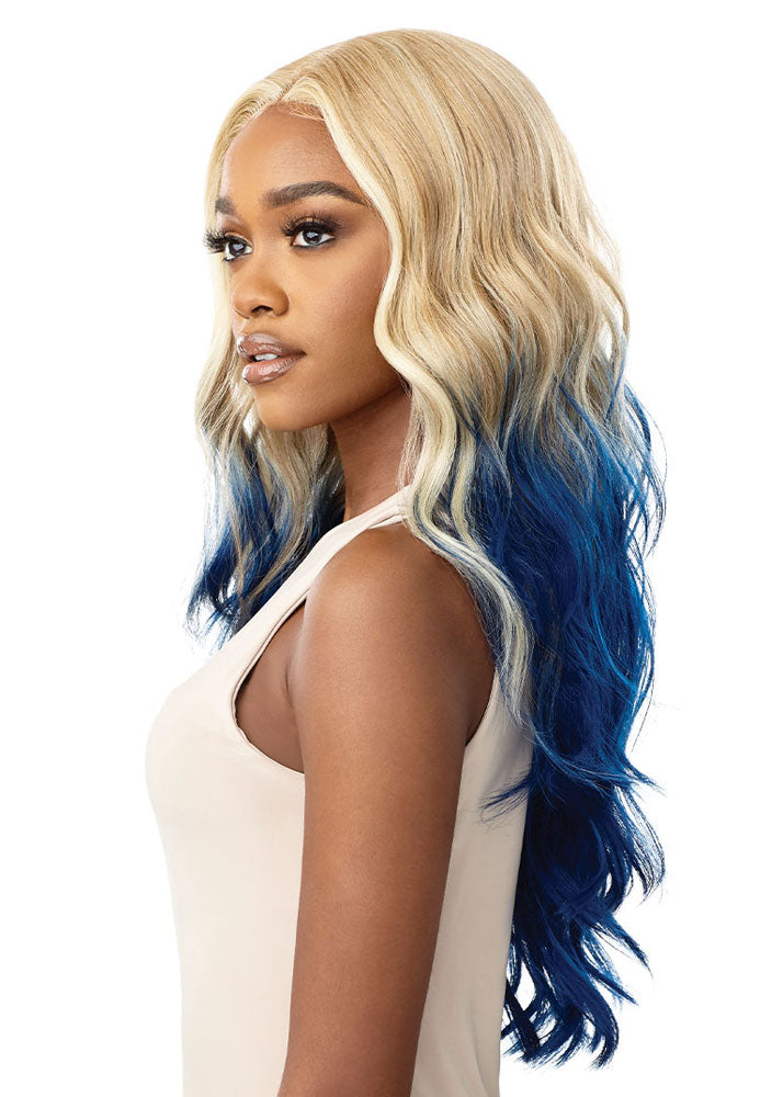 Karelia Lacefront Colorbomb Long Wavy Wig Outre UK - Side