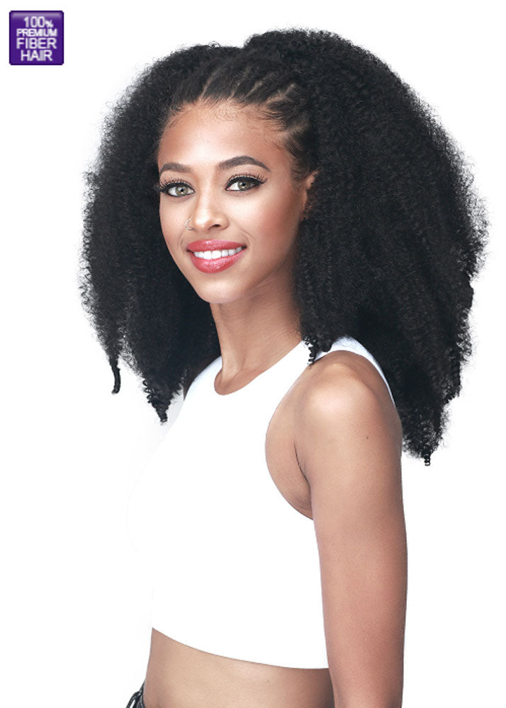L&T Afro Twista MOD043 Miss Origin Tressup Drawstring Human Hair Blend Bobbi Boss UK - Profile