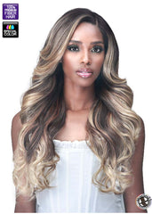 MLF254 JAEL Glueless 13x4 Lace Frontal Long Wavy Wig Bobbi