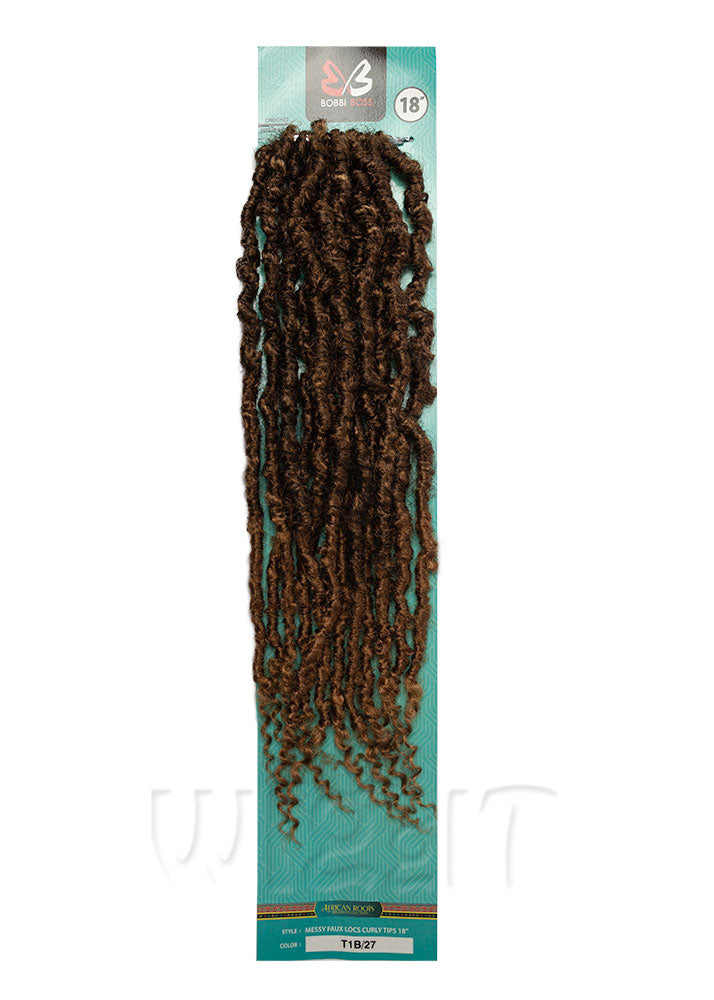 Messy Faux Locs Curly Tips 18"