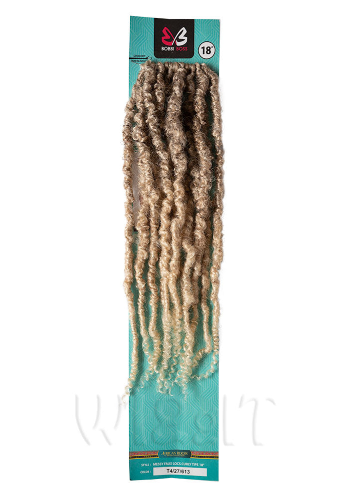 Messy Faux Locs Curly Tips 18"