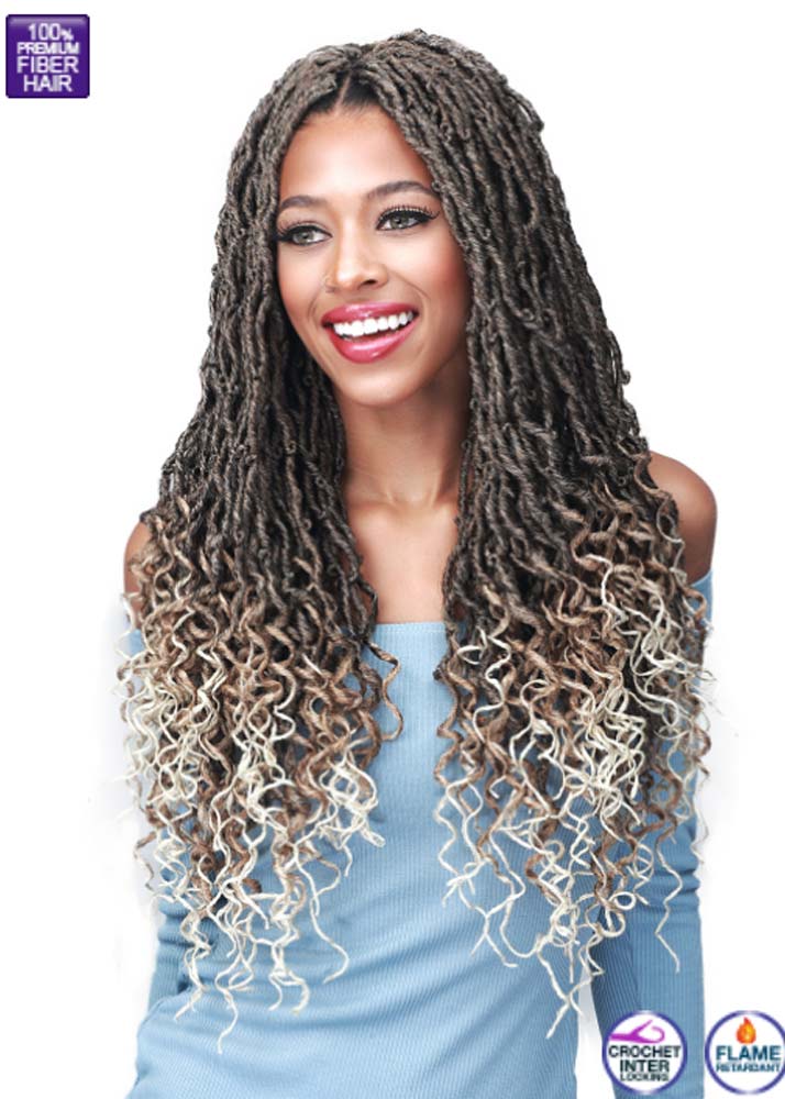 Micro Locs Feather Tips 18 Crochet Braids Bobbi Boss UK - T4/27/613