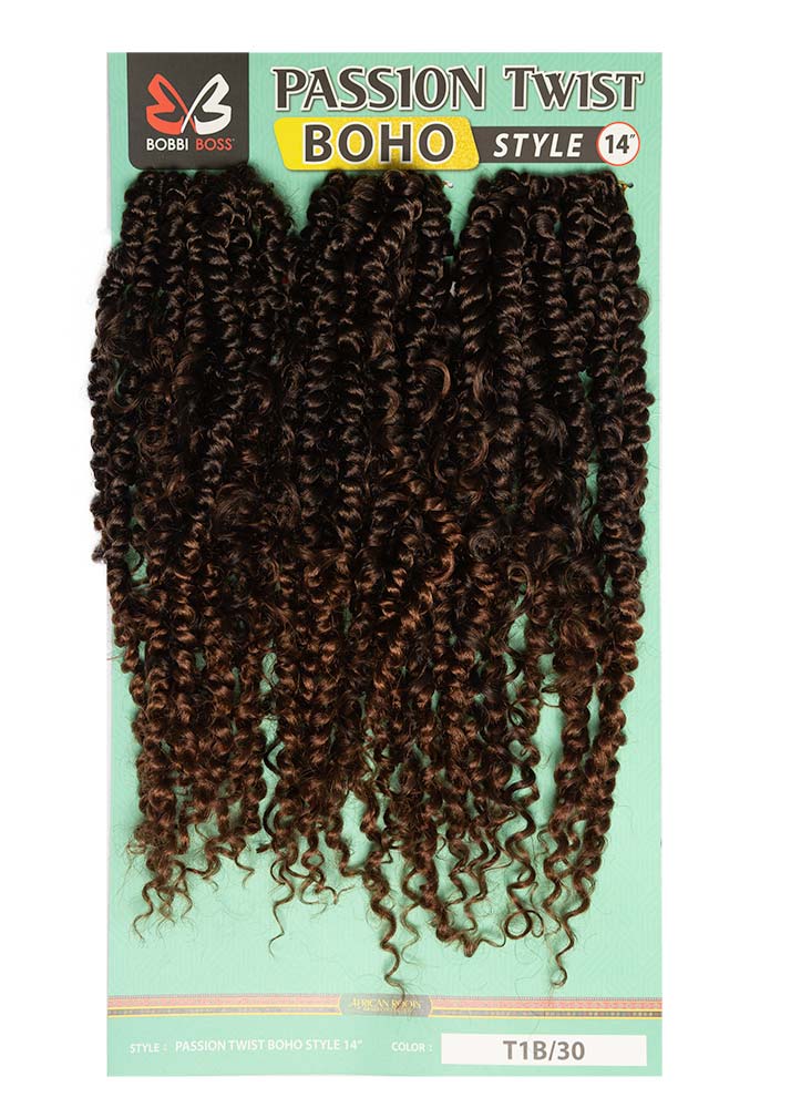 3X Boho Style Passion Twist 14" Crochet