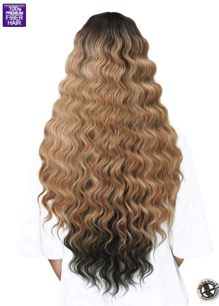 MLF432 Patrice Extra Long Crimped Waves Wig Bobbi Boss UK - Back