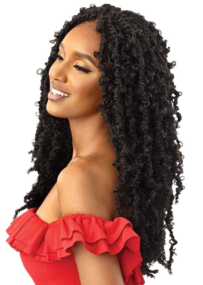 Butterfly Bomb Twist 24 X-Pression Twisted Up Lace Front Braid Wig Outre UK - Side