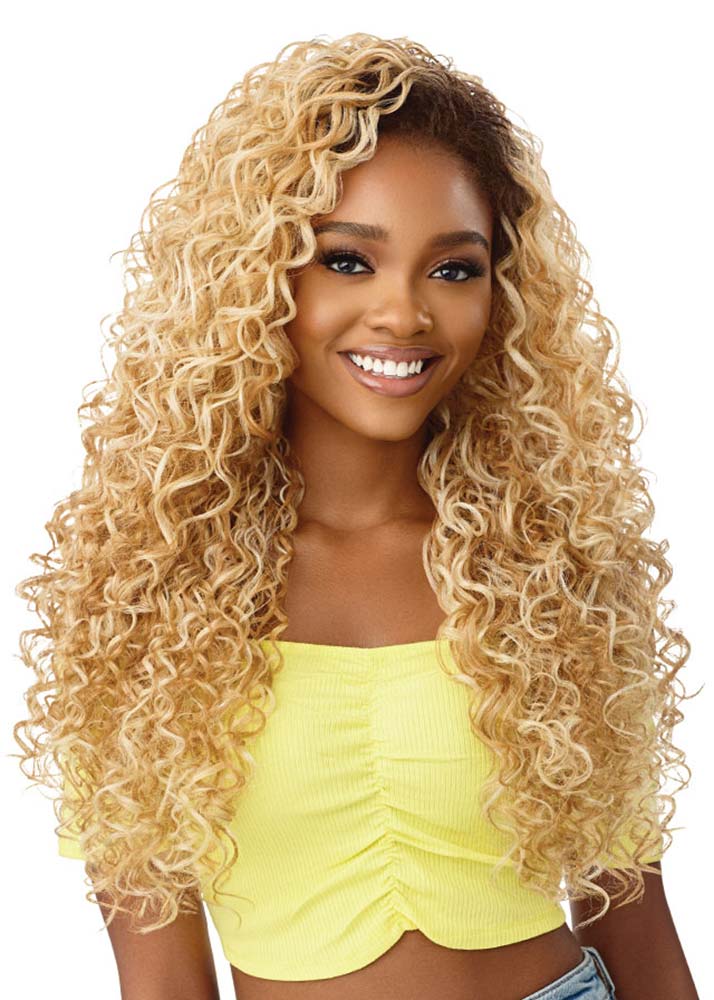 Honey Peaches Curly Converti-Cap Synthetic Half Wig Outre UK
