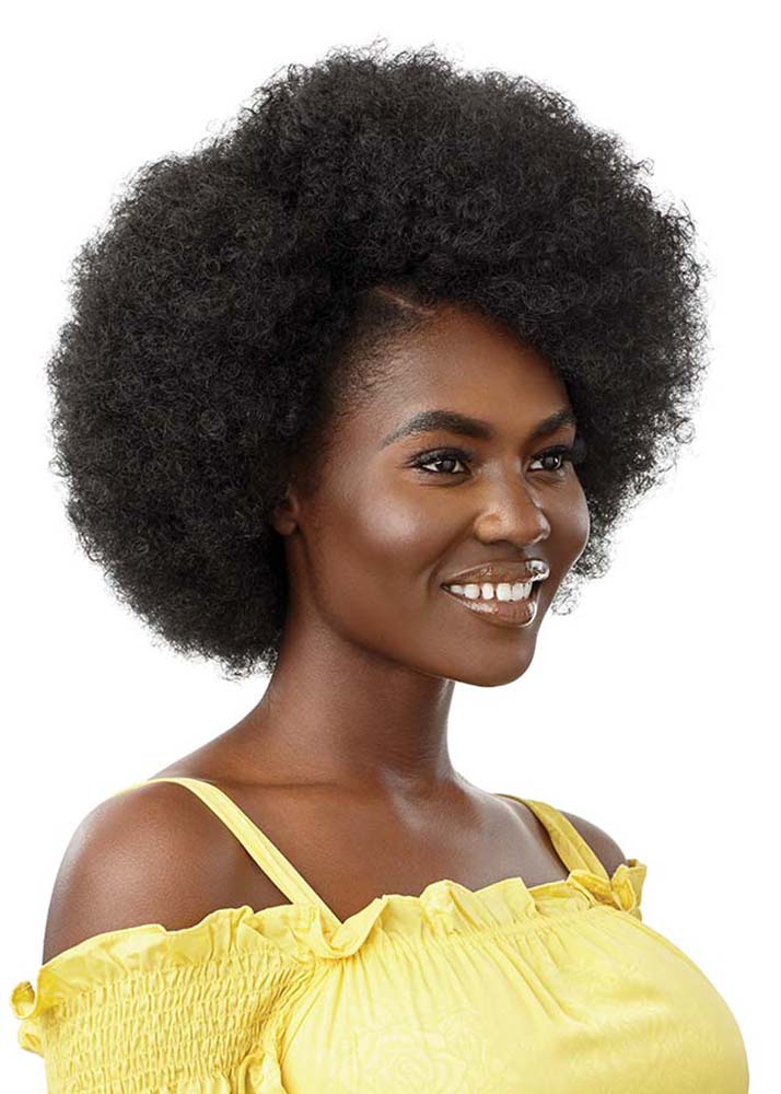 Afro Queen Synthetic Half Wig Converti-Cap Wig Outre UK - Side