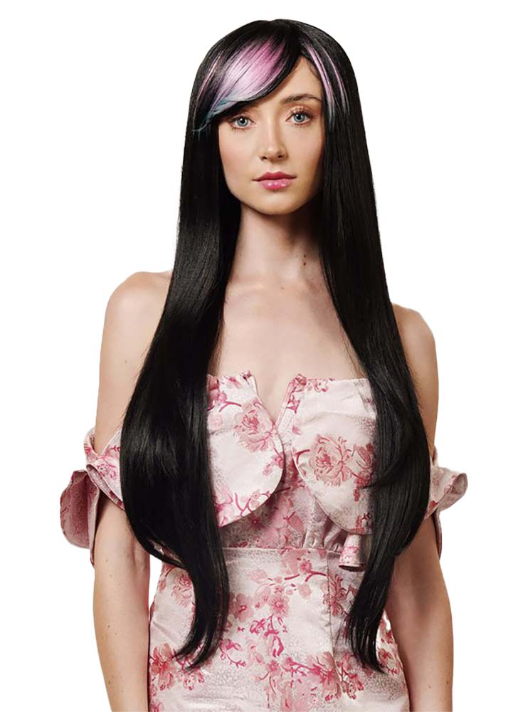 Skylar Hair Couture Synthetic Extra Long Wig With Side Swept Fringe Sleek UK
