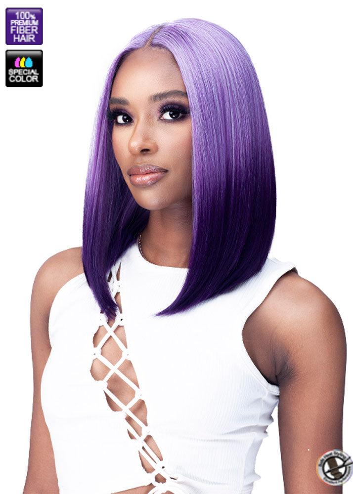 Vivienne MLF256 Straight 13x4 Glueless Lace Frontal Wig Bobbi Boss UK - Side