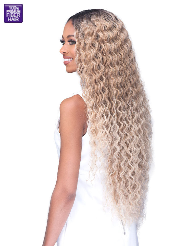 Amelia MLF766 Synthetic Long Curly Lace Front Wig Bobbi Boss UK - Side view