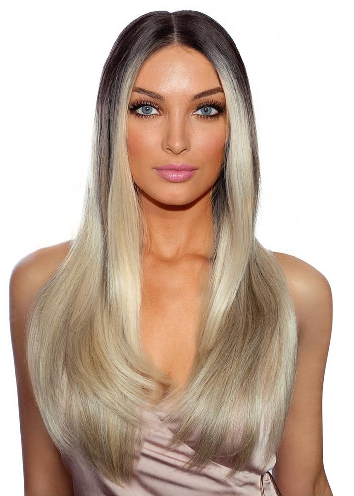 Long blonde wig - white woman